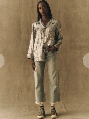 NWT The Great. Silver Lounge Shirt